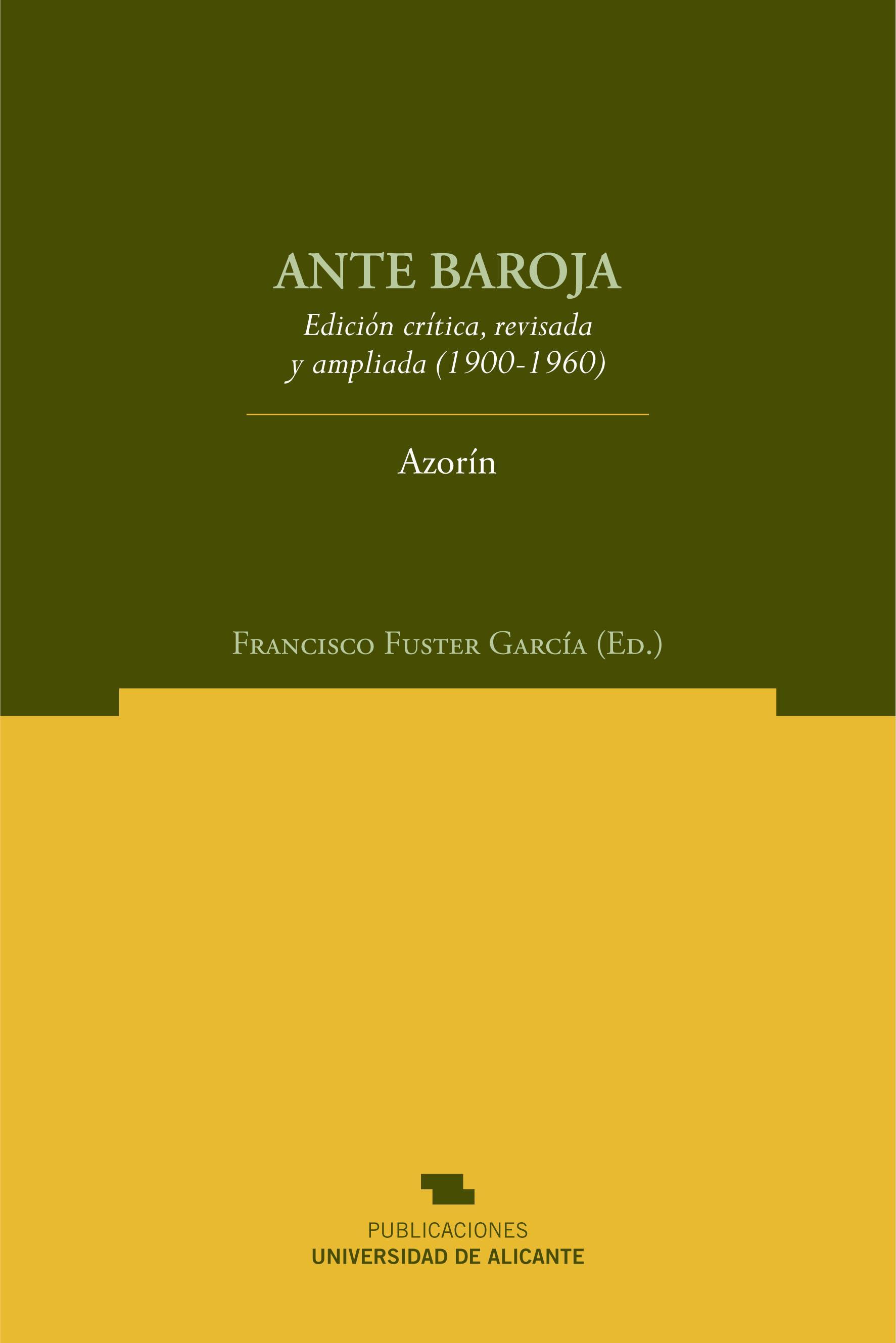 Descargar ANTE BAROJA  EDICION CRITICA  REVISADA Y AMPLIADA (1900-1960)