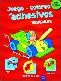 Descargar VEHICULOS  JUEGO Y COLOREO CON ADHESIVOS 8
